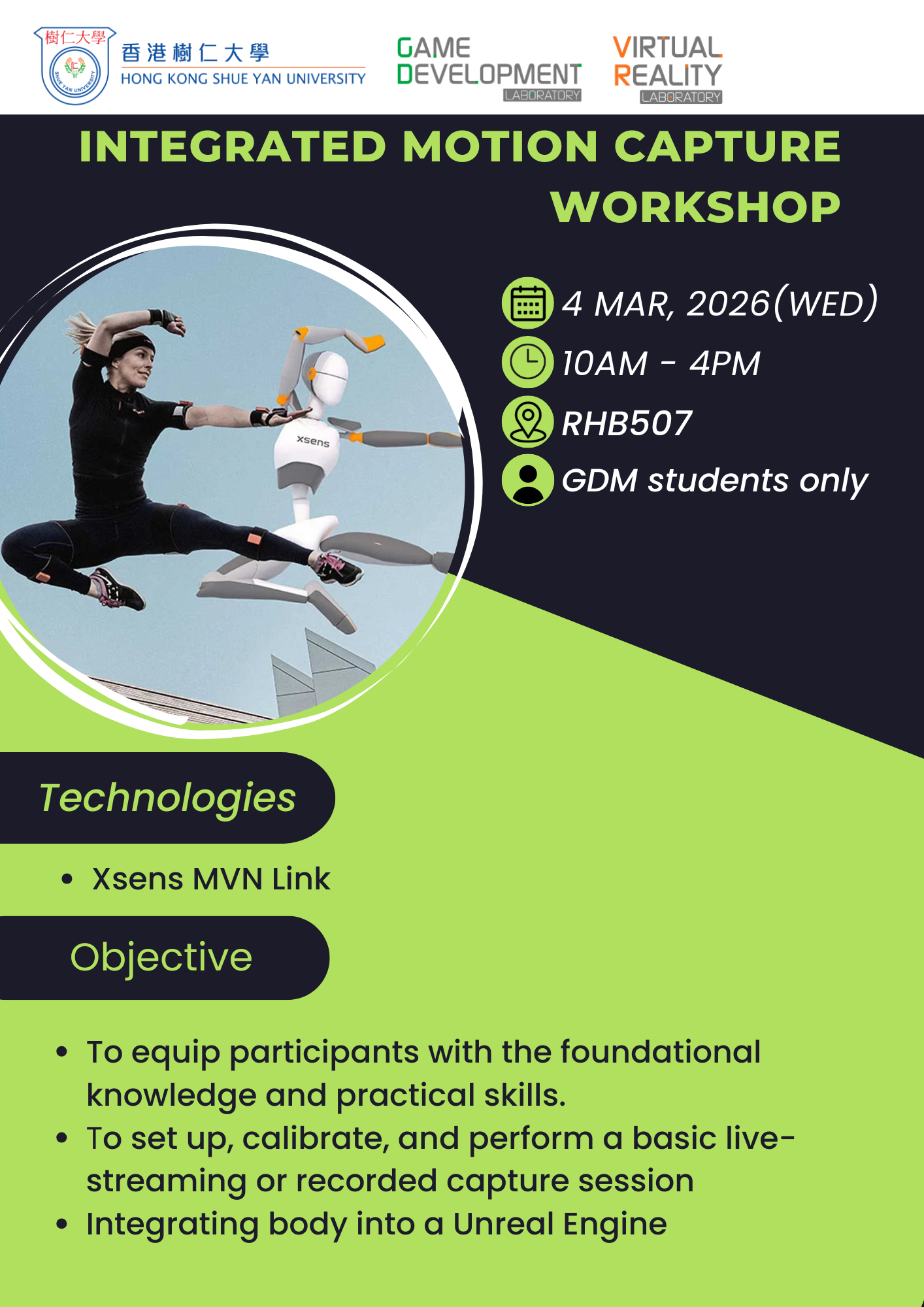 One-Day Integrated Motion Capture Training Workshop | Department of ...